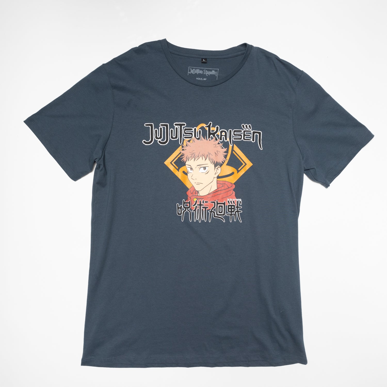 Polera Hombre  Jujutsu Kaisen  Logo Azul Marino