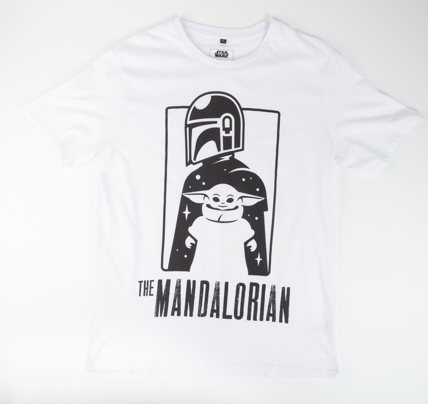 Polera Hombre Star Wars Grogu Blanco