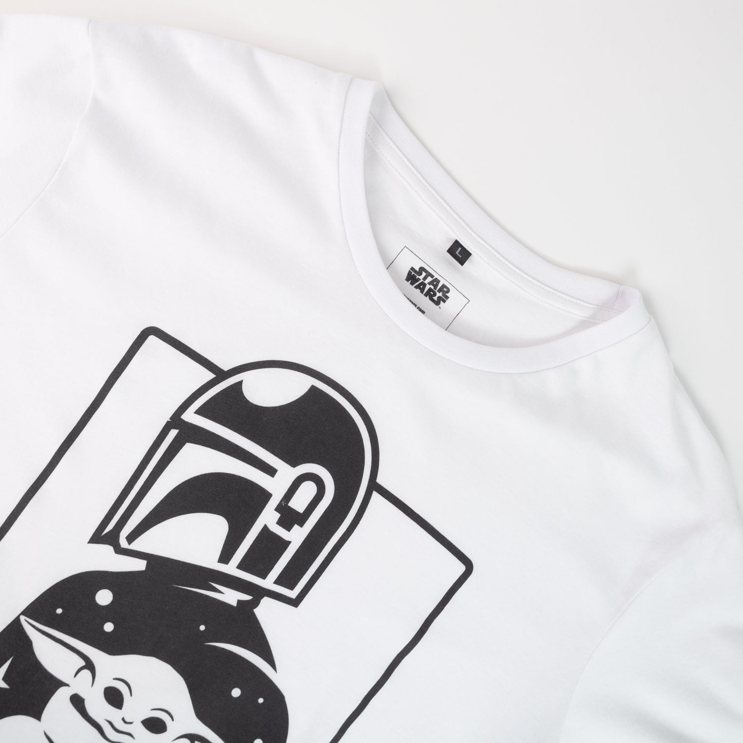 Polera Hombre Star Wars Grogu Blanco