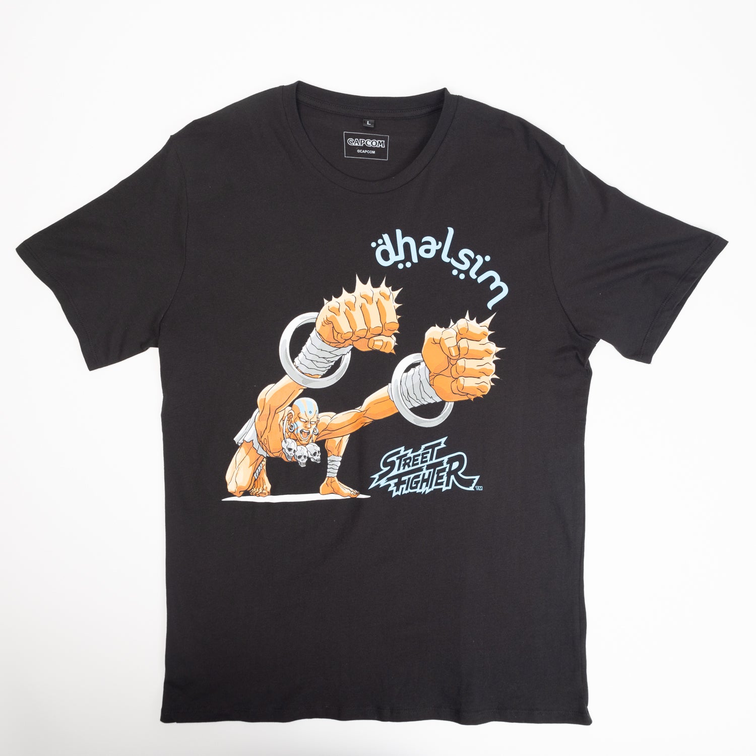 Polera Hombre Street Fighter Puños Negro