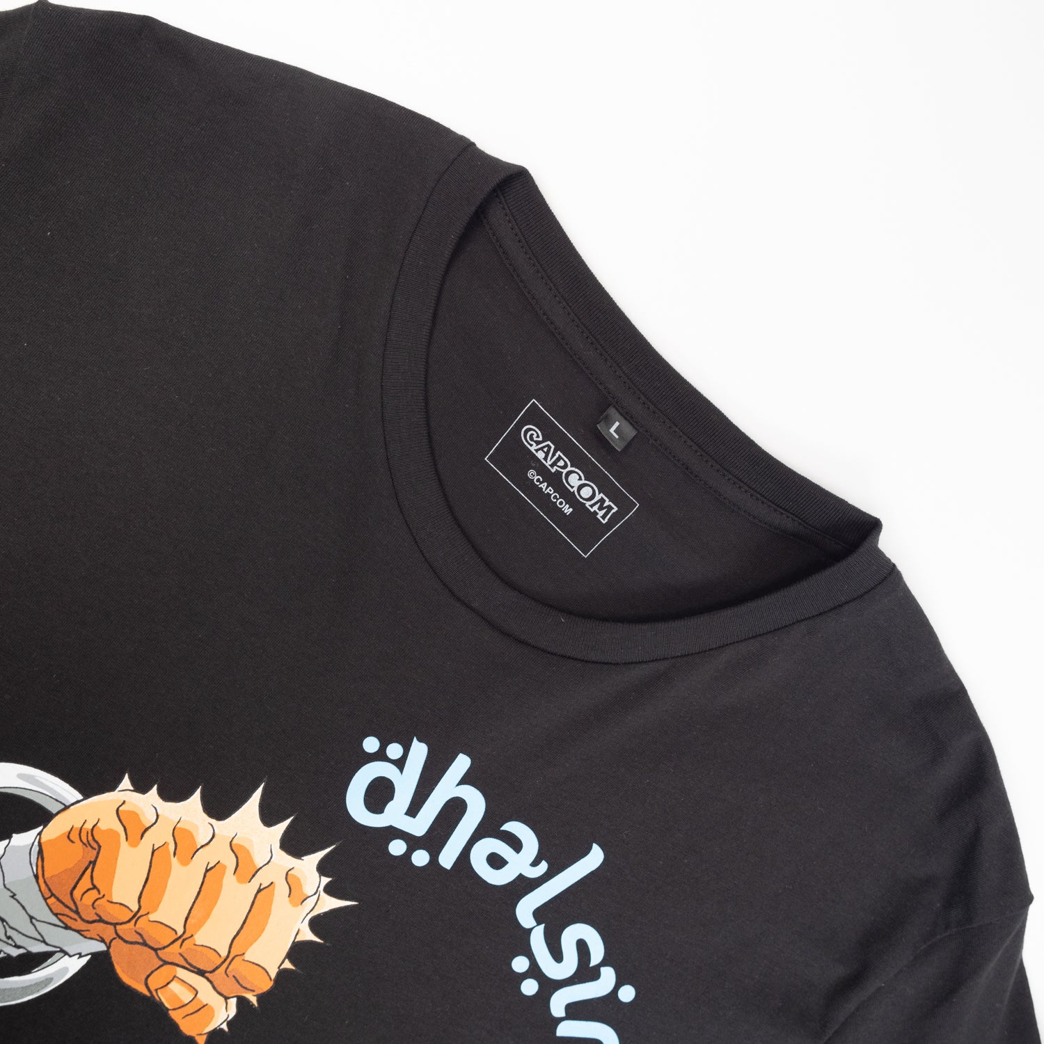 Polera Hombre Street Fighter Puños Negro