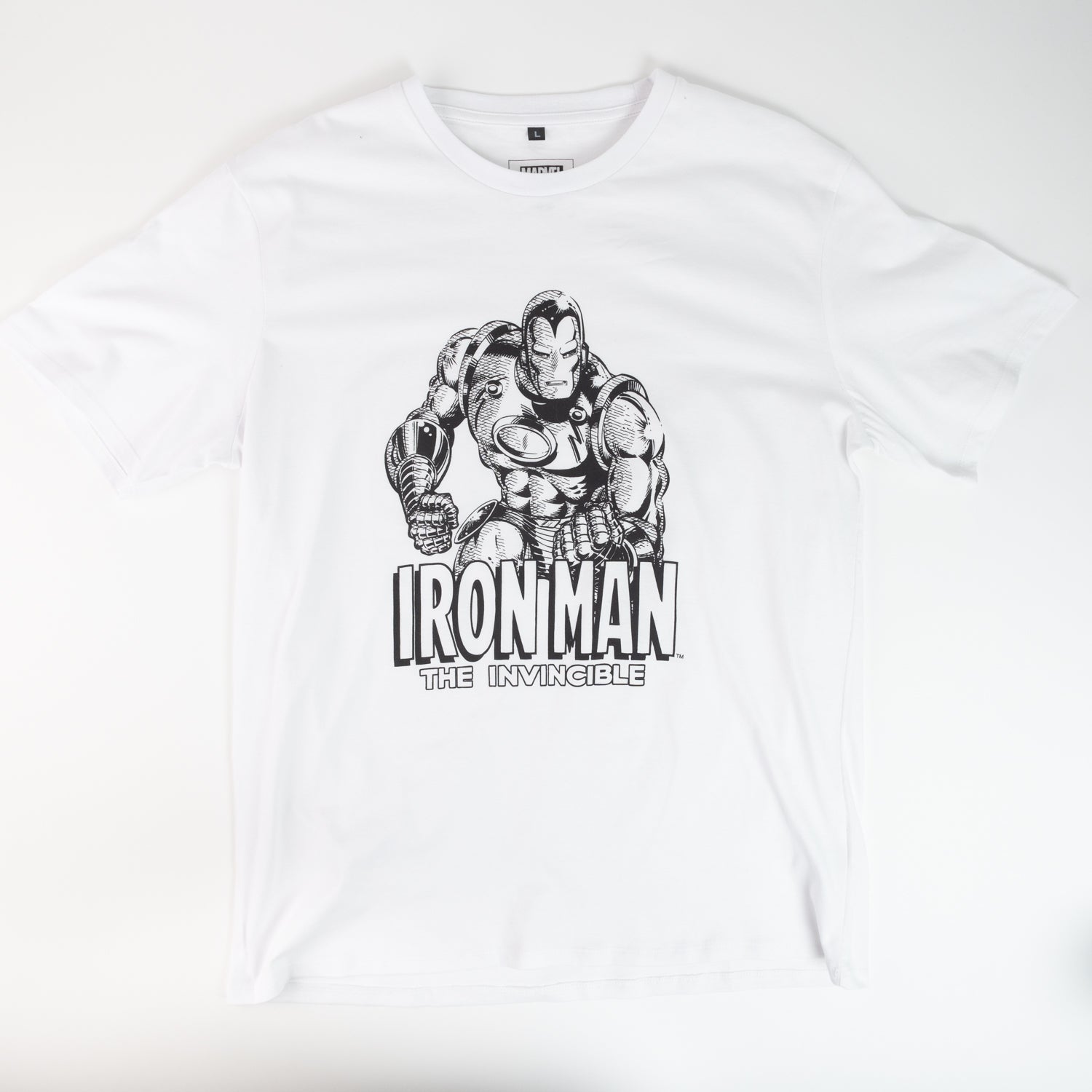 Polera Hombre  Marvel Iron Man Blanco