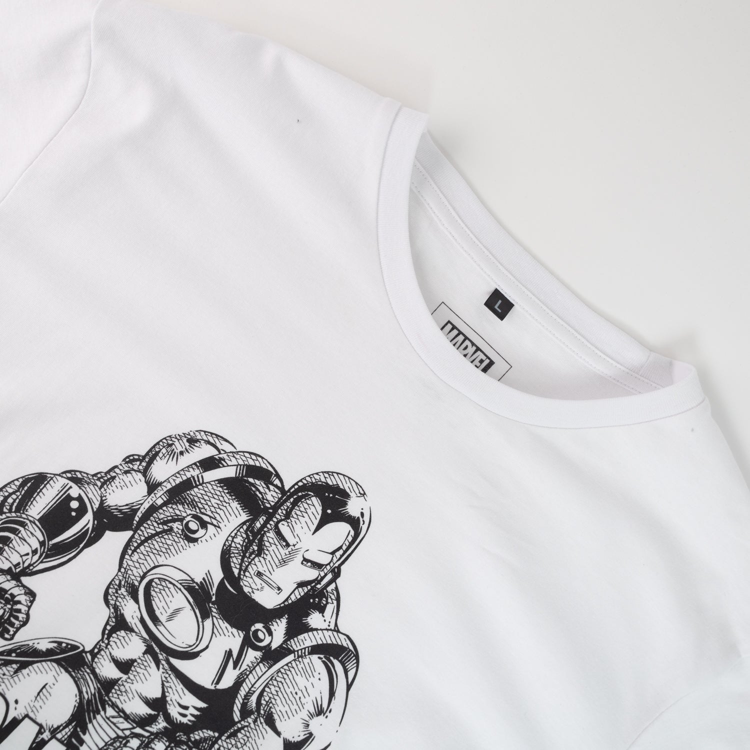Polera Hombre  Marvel Iron Man Blanco