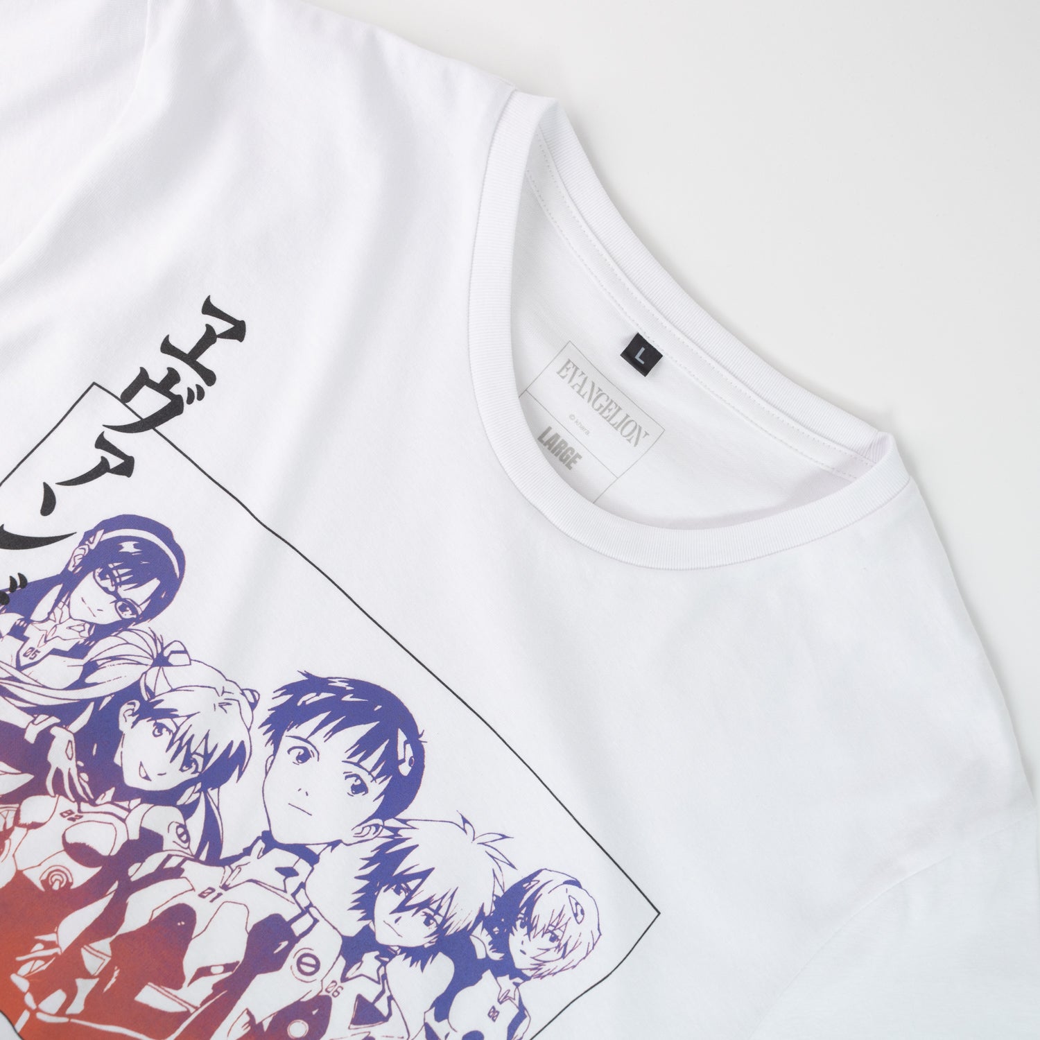 Polera Hombre Evangelion  Personajes Blanco