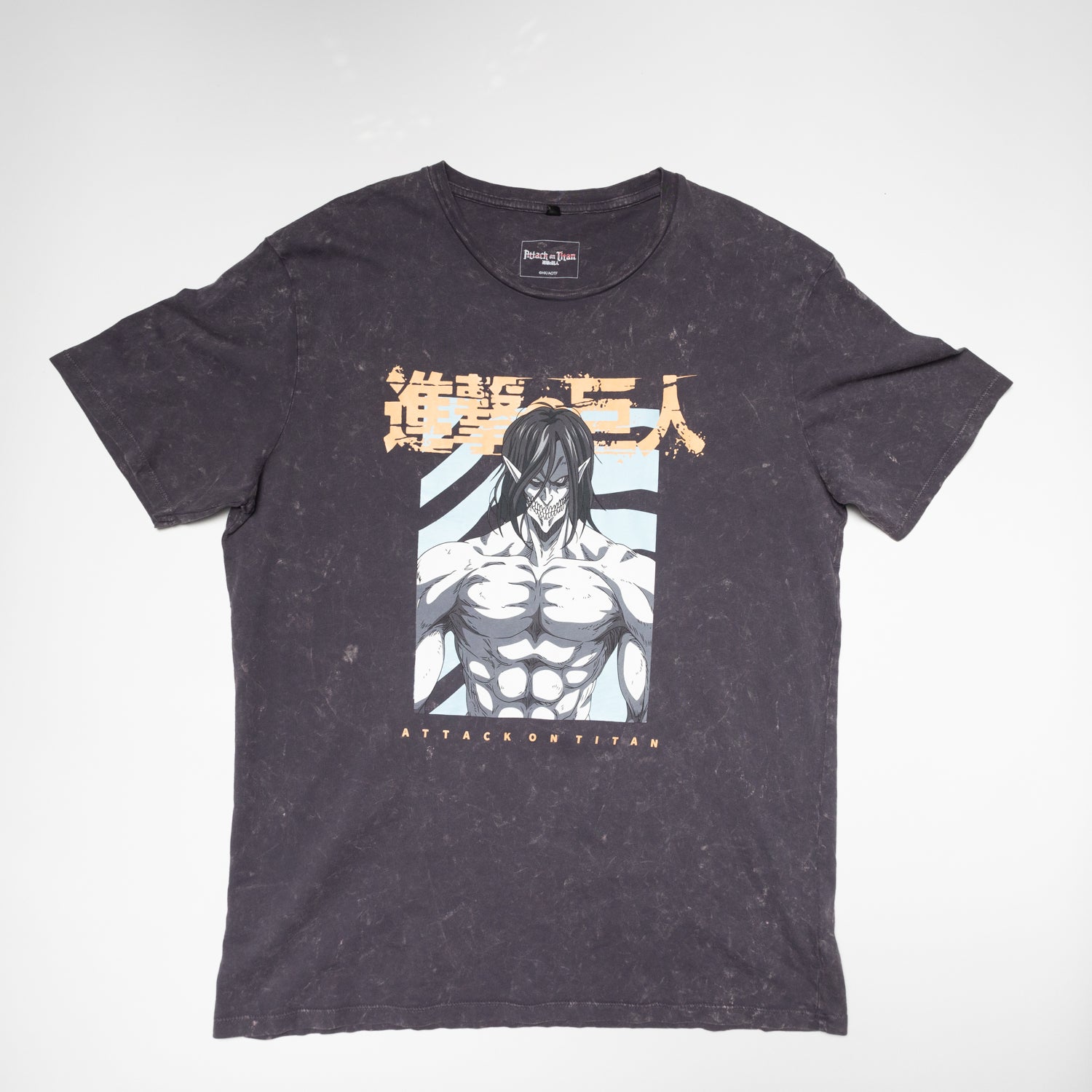 Polera Hombre  Attack On Titan Eren Gris