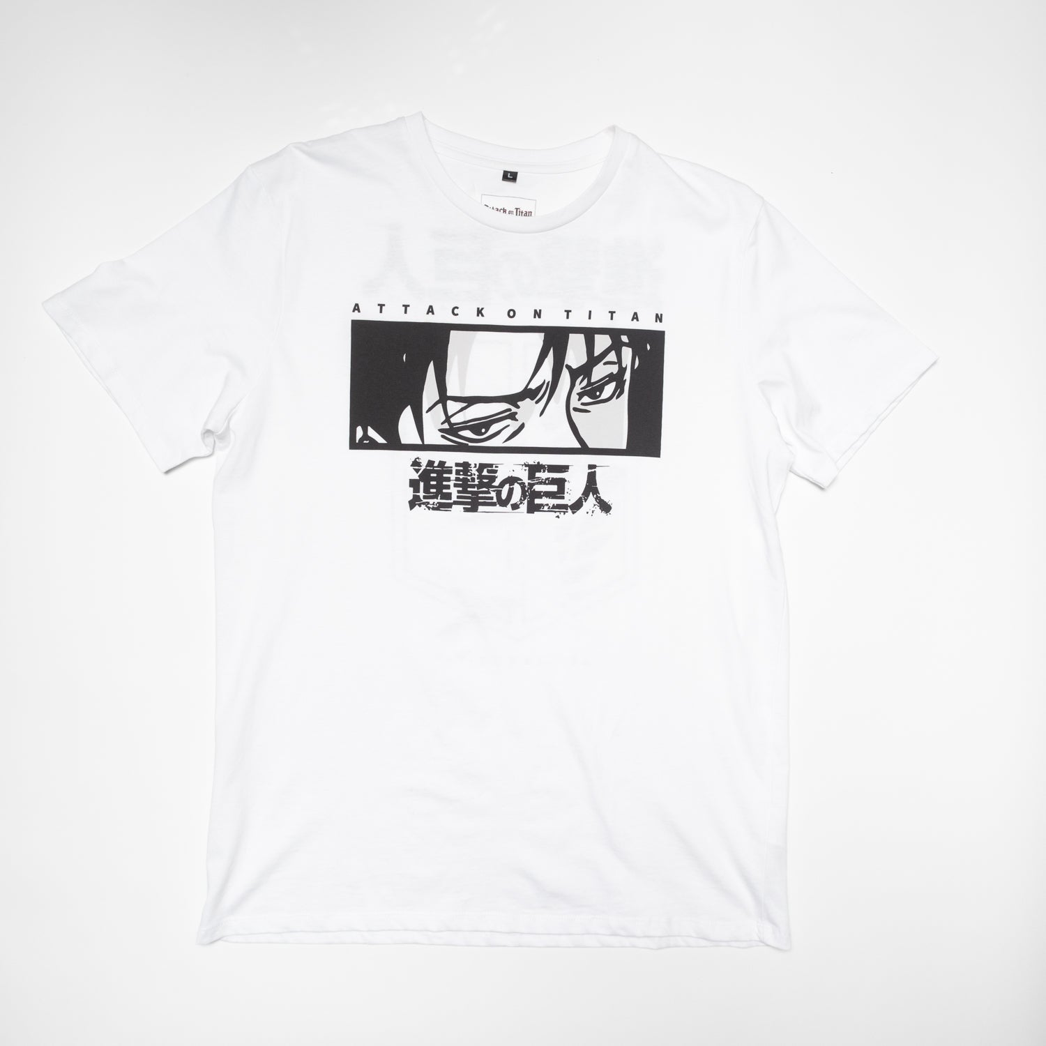 Polera Hombre YOU Attack On Titan Escudo Blanco