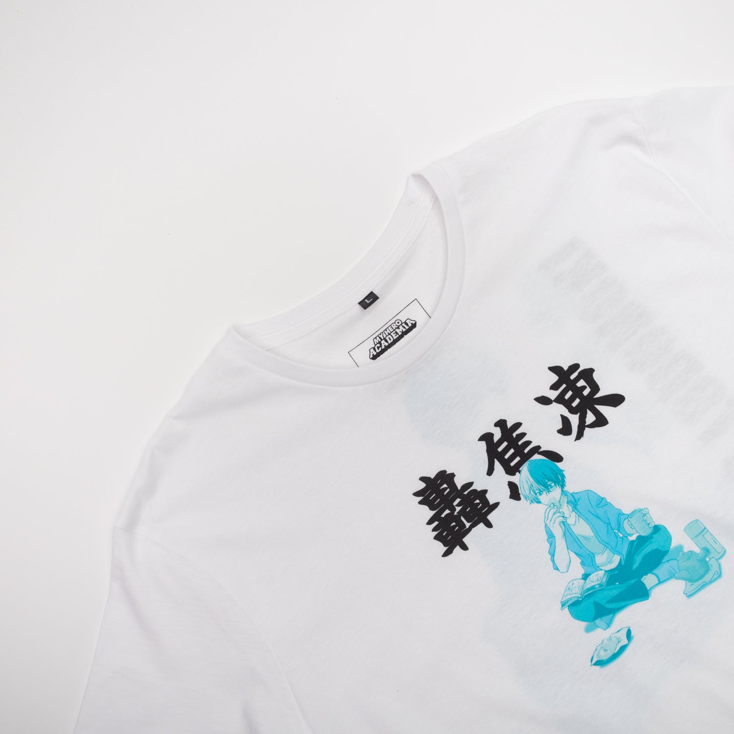 Polera Hombre  My Hero Academia  Shoto Blanco