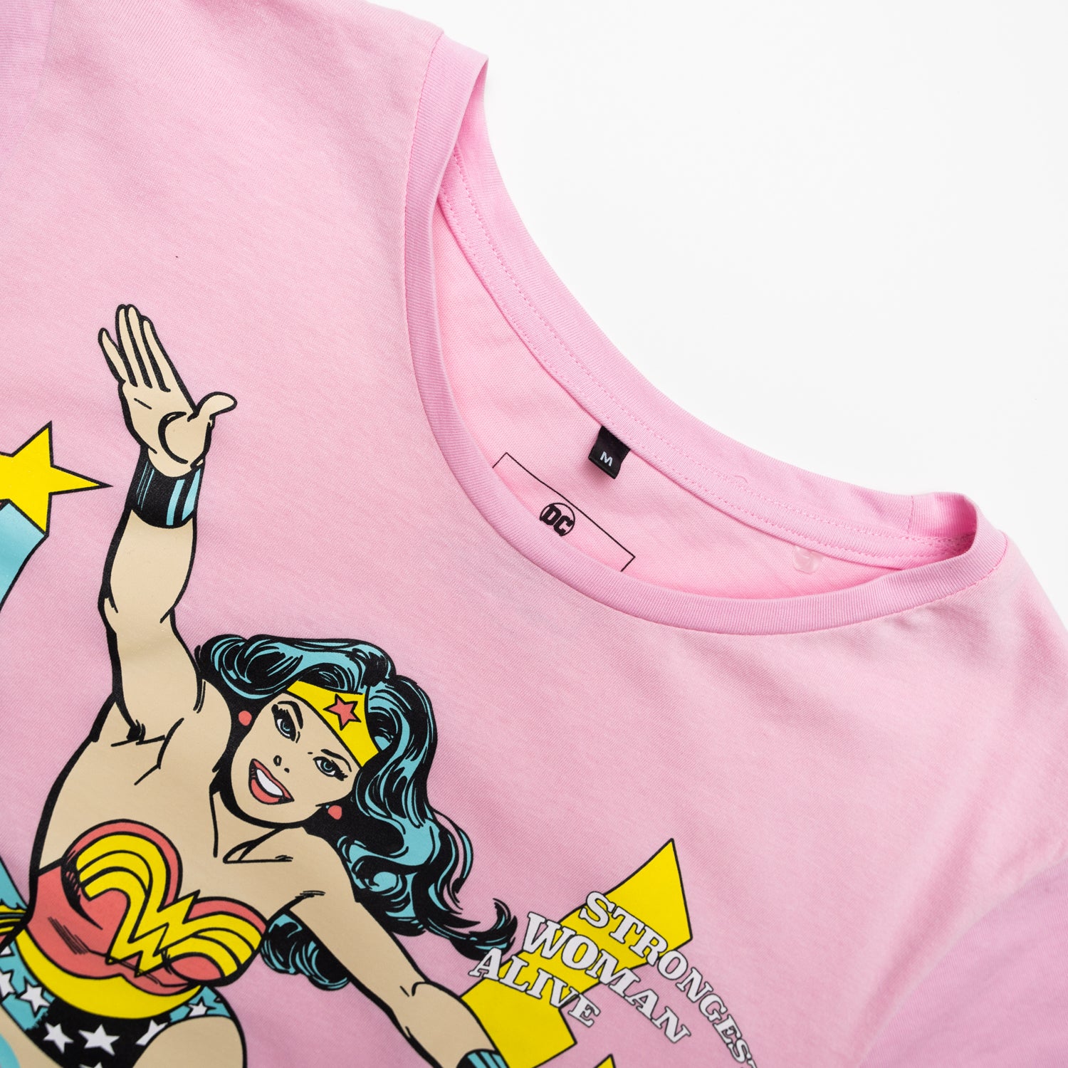 Polera Mujer Dc Comics Wonder Woman Rosado