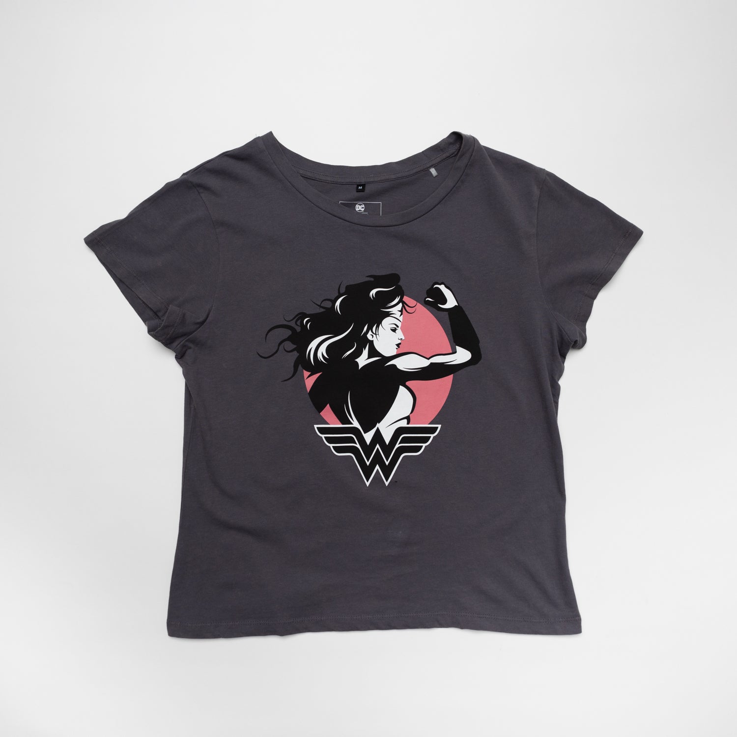 Polera Mujer Dc Comics Wonder Woman Gris