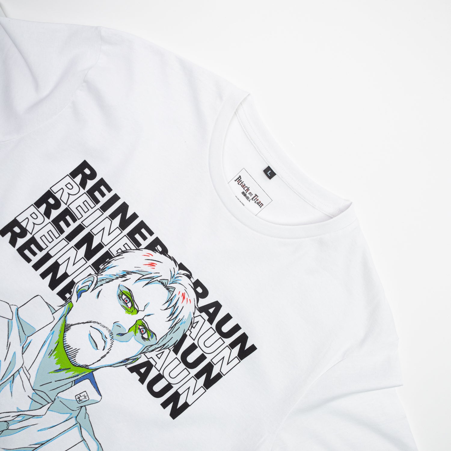 Polera Hombre Attack On Titan Reiner Blanco
