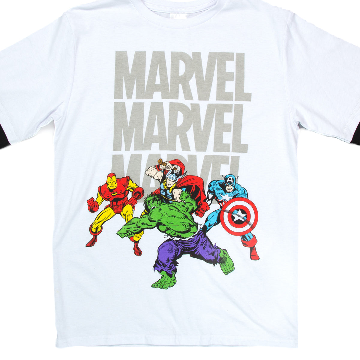 Polera Manga Larga Niño Marvel Doble  Blanco Marvel