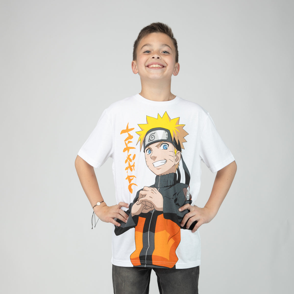 Polera Niño Naruto Puño Blanco Naruto
