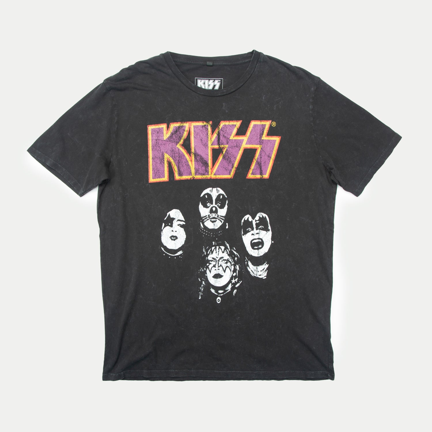 Polera Hombre Kiss Caras Gris