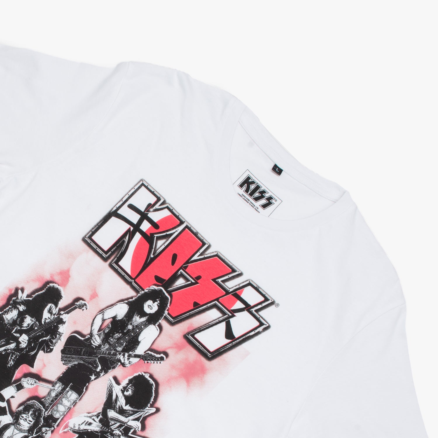 Polera Hombre  Kiss Escenario Blanco