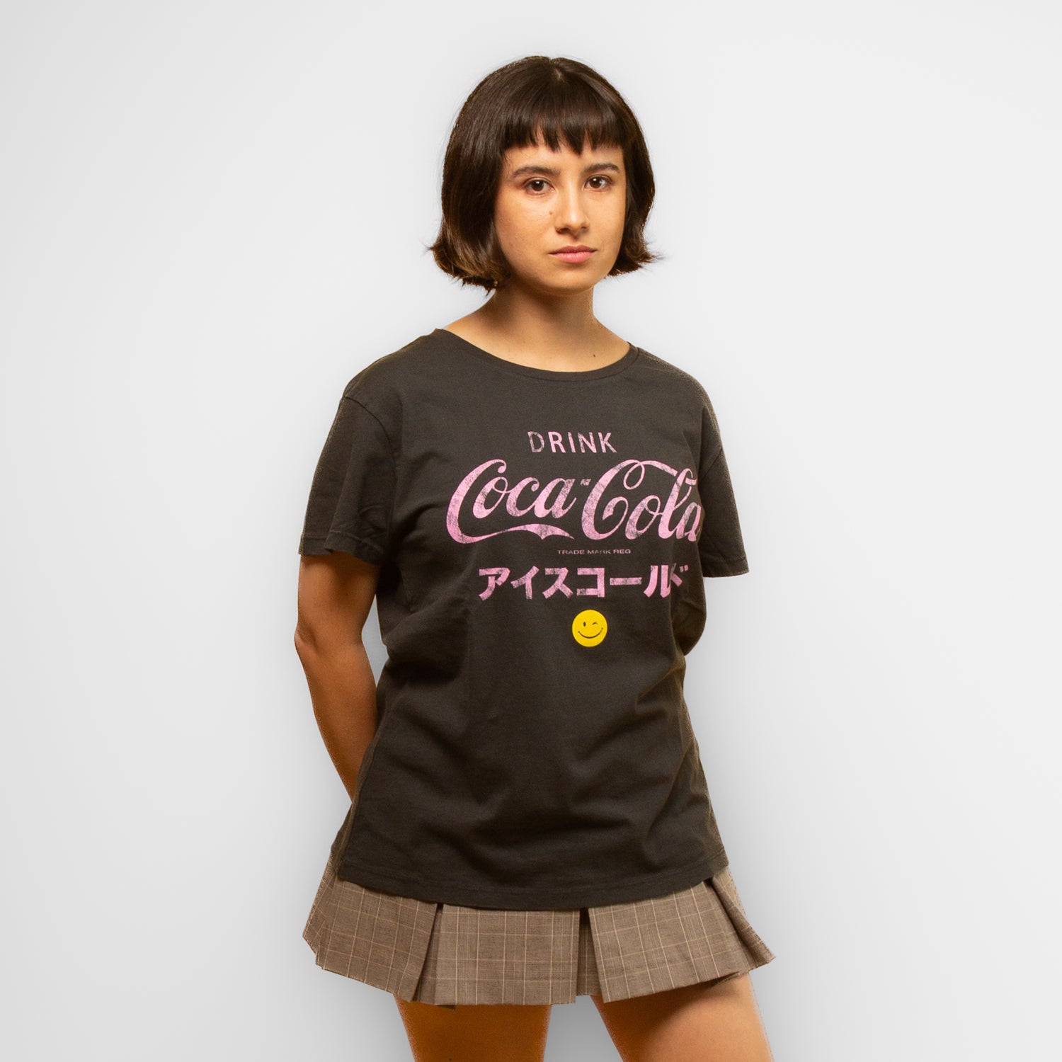 Polera Mujer Coca Cola Coke Mujer Gris