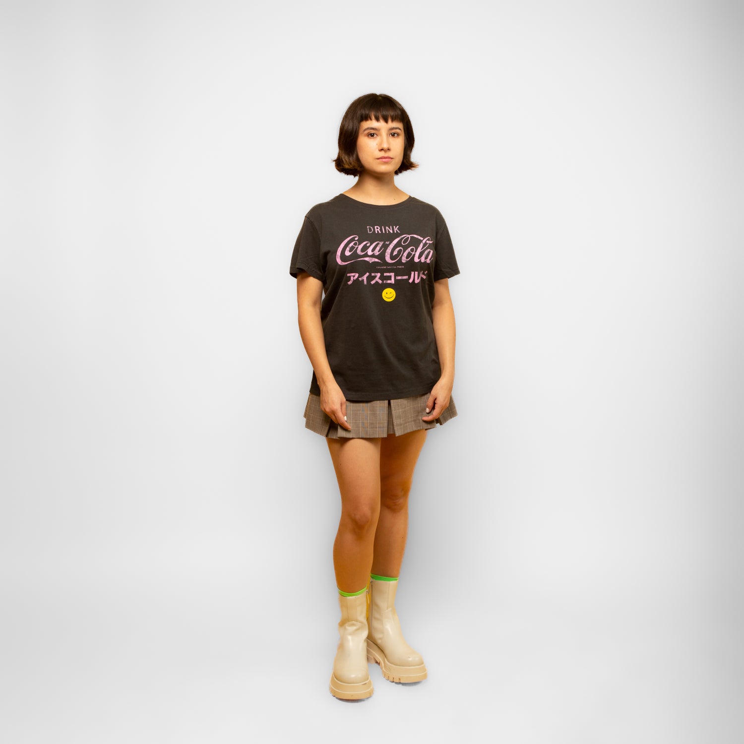 Polera Mujer Coca Cola Coke Mujer Gris