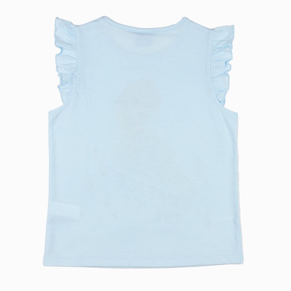 Polera Niña Embrace The Ice Frozen Turquesa Disney