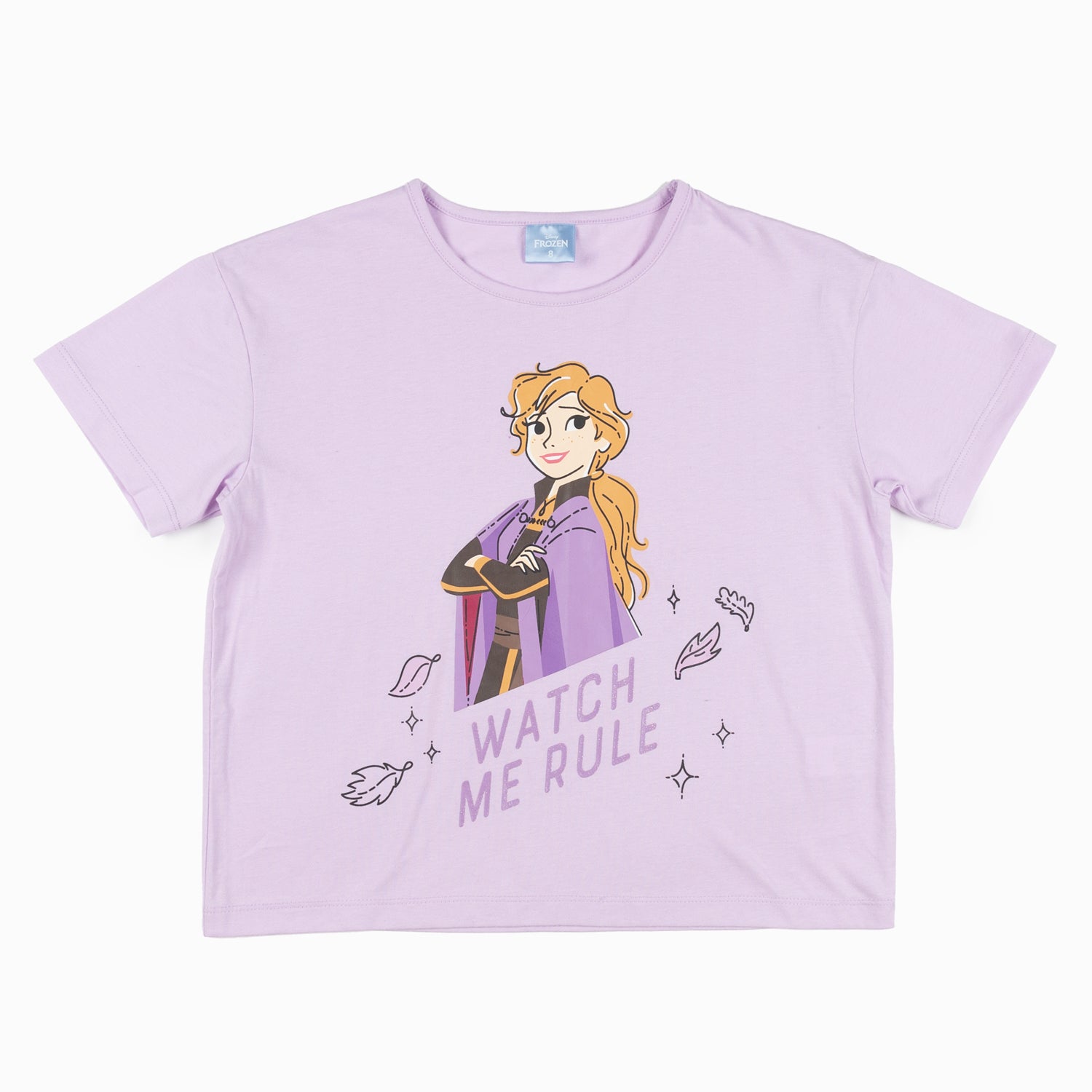Polera Niña Watch Me Rule Frozen Morado Disney
