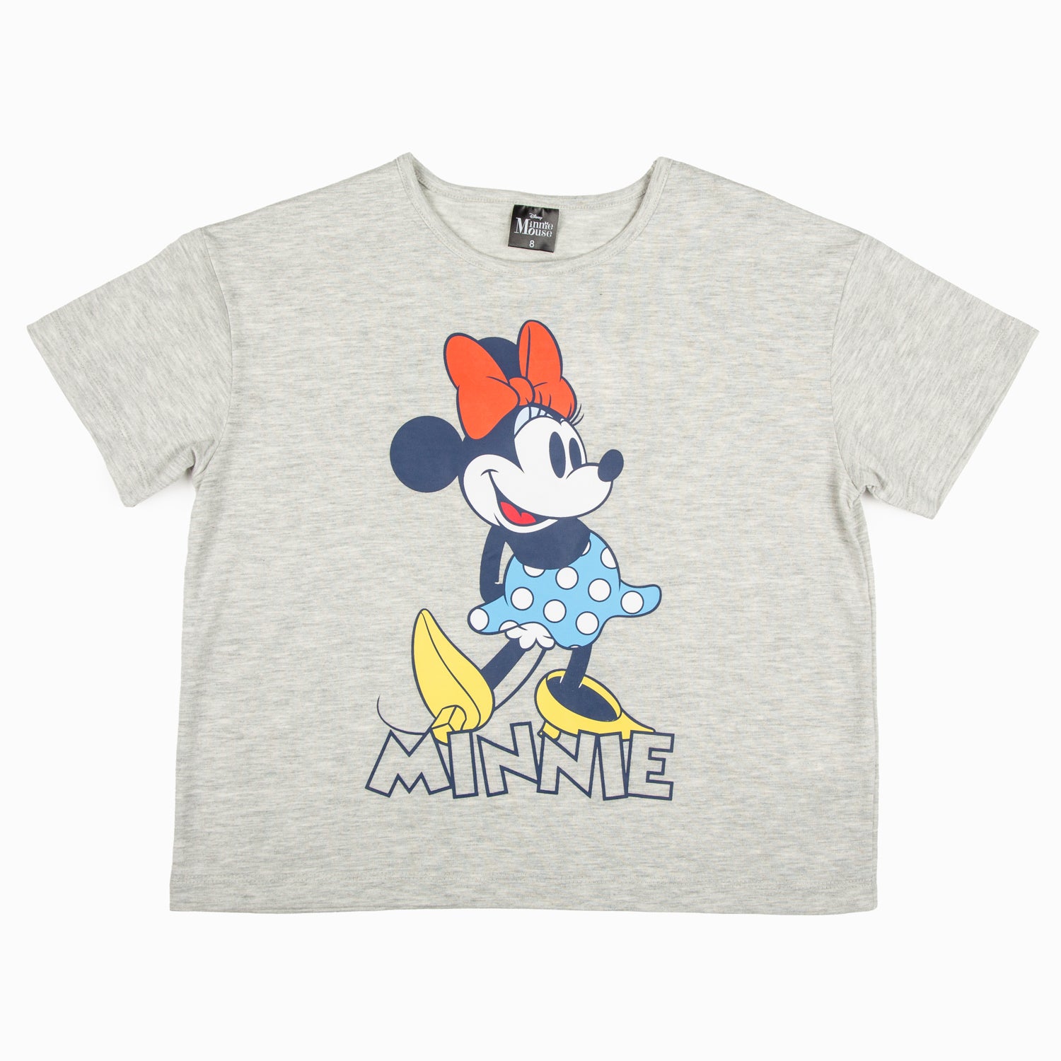 Polera Niña Pose Minnie Gris Disney