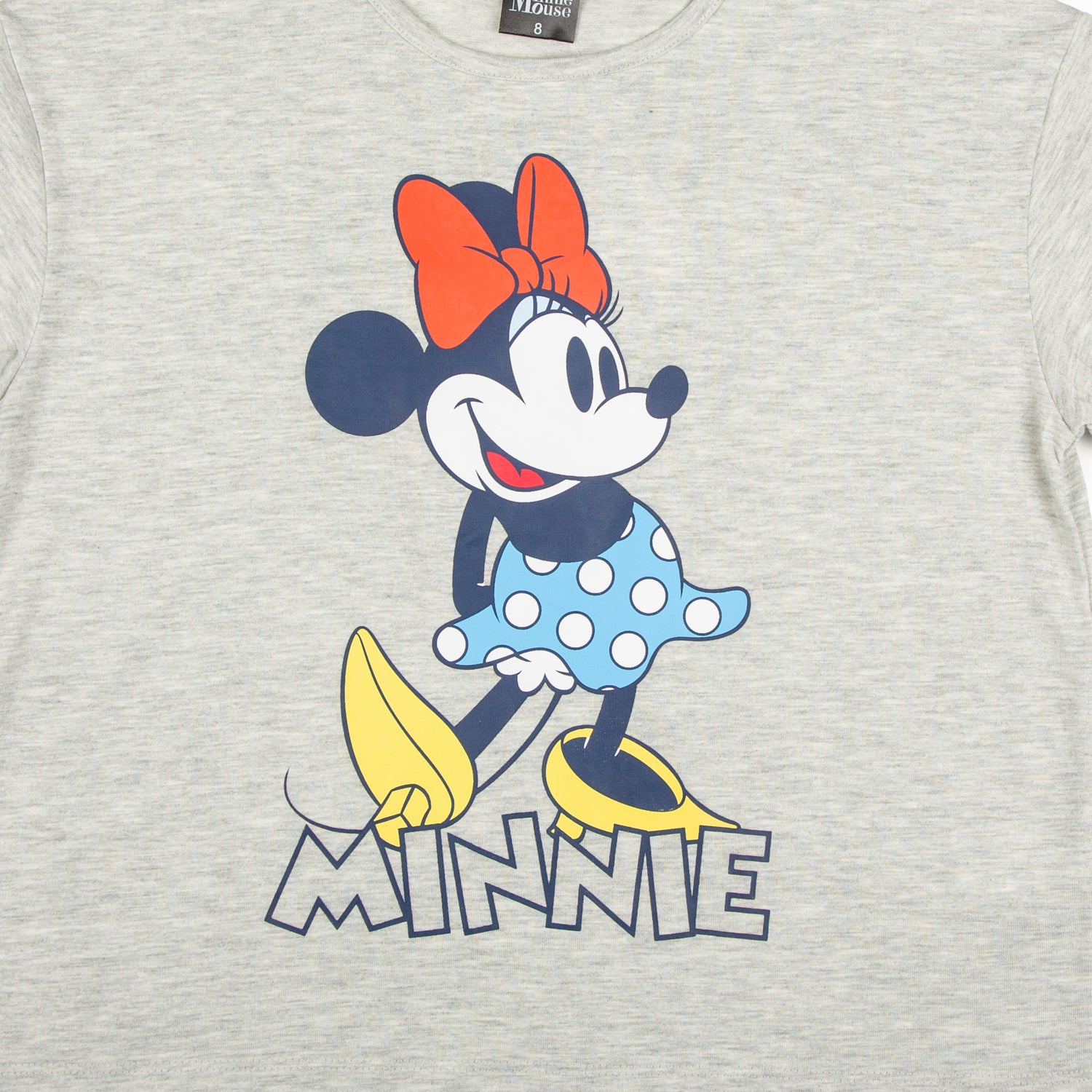 Polera Niña Pose Minnie Gris Disney