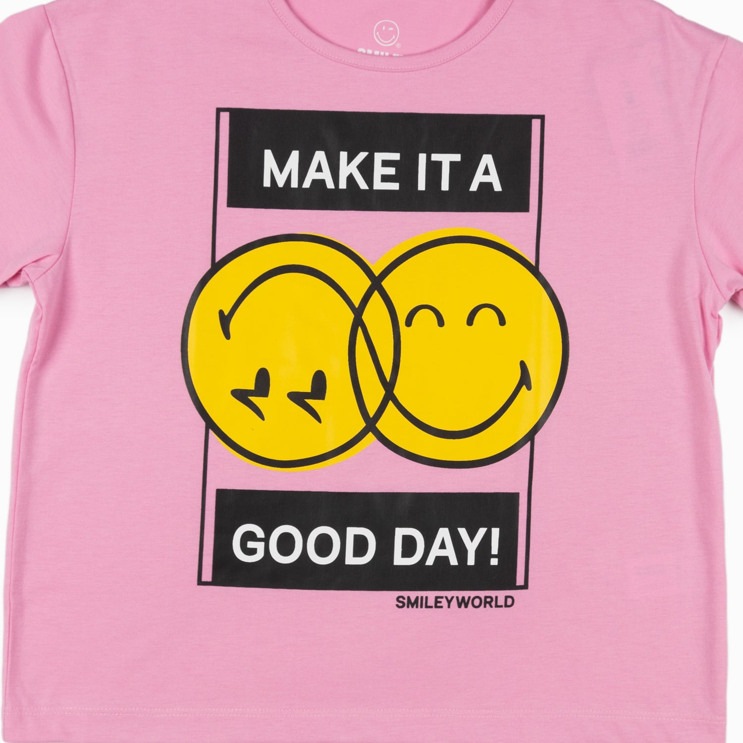 Polera Niña Dos Caras Rosa SmileyWorld ®