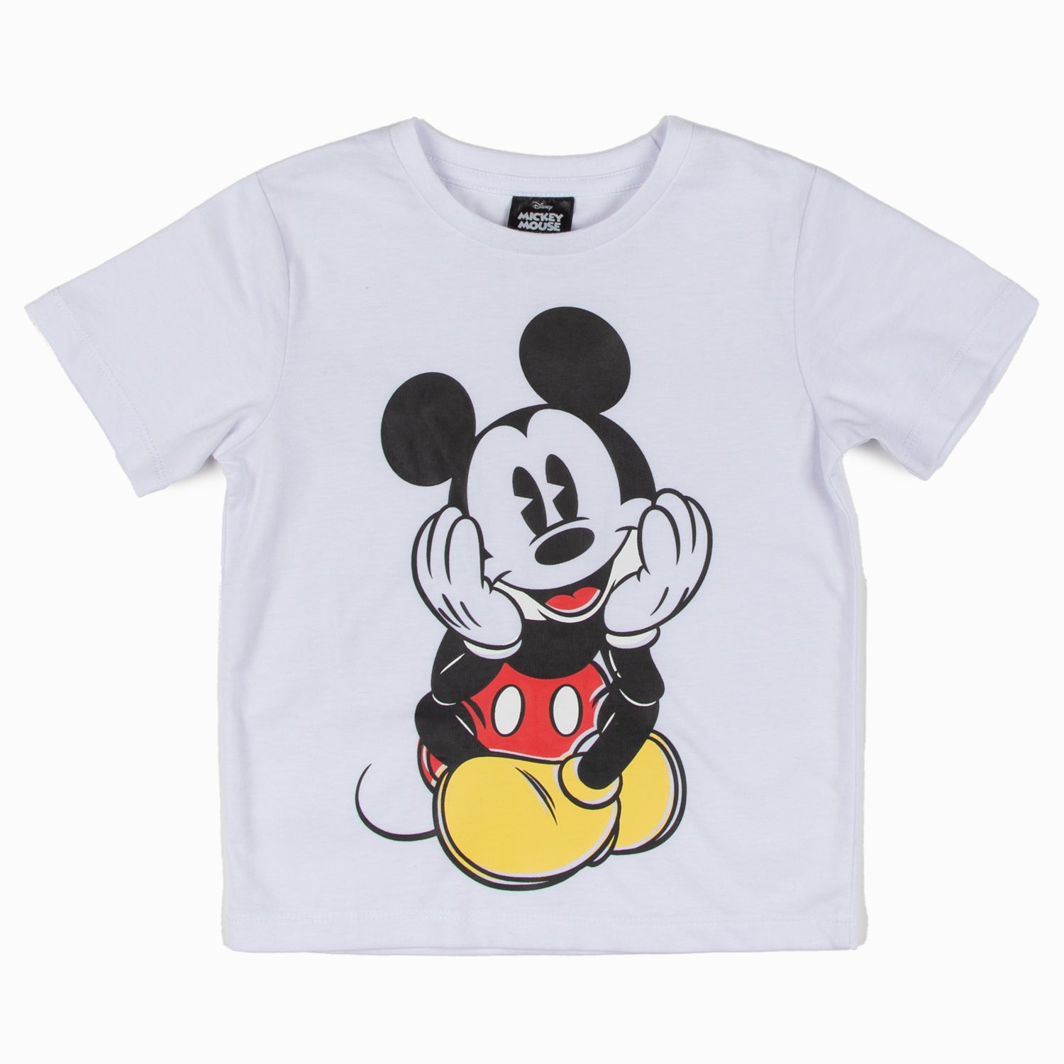 Polera Niño Grande Mickey Blanco Disney