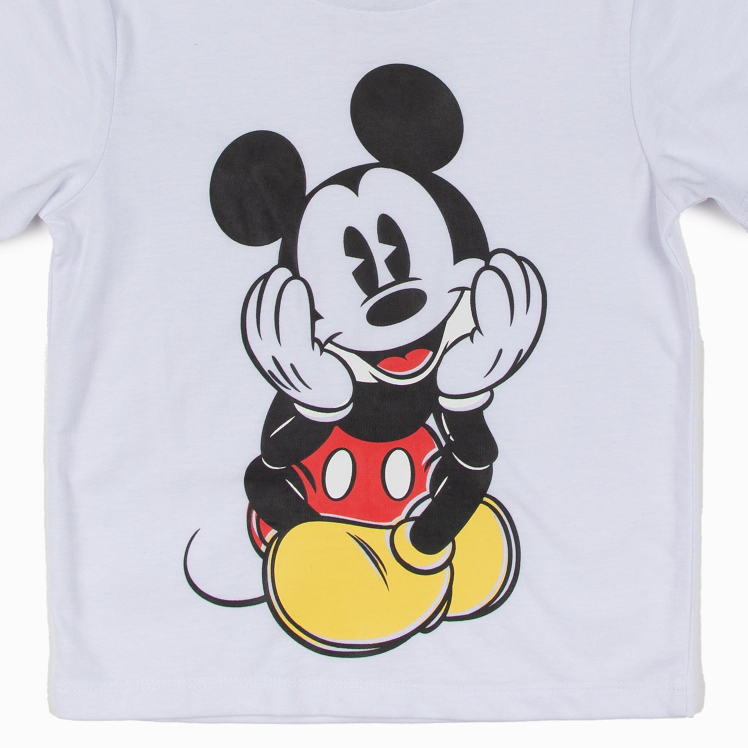 Polera Niño Grande Mickey Blanco Disney