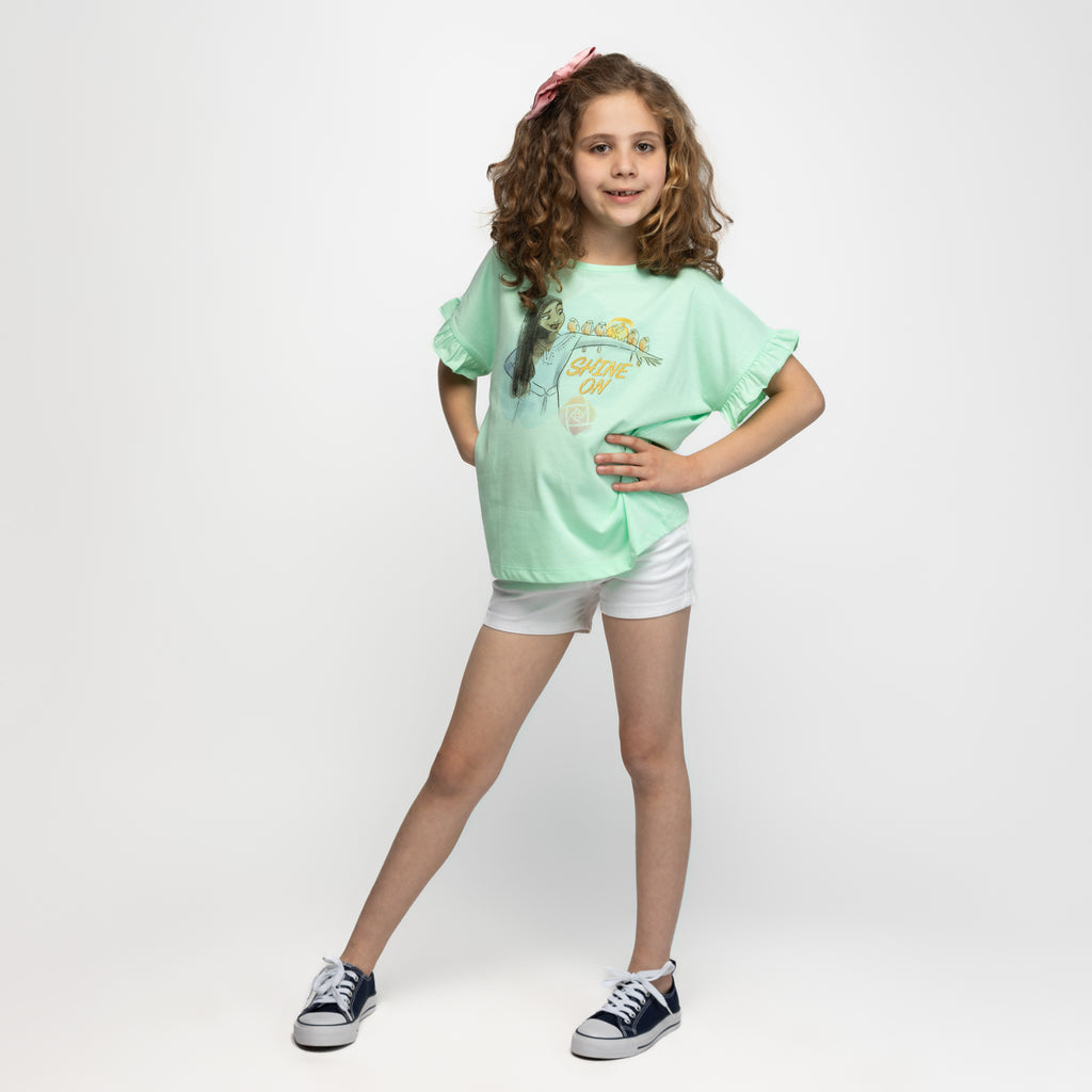 Polera Niña Shine On Wish Verde Disney