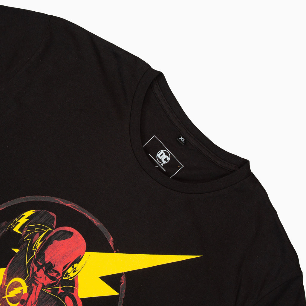 Polera Hombre The Flash Rayo Negro Dc Comics