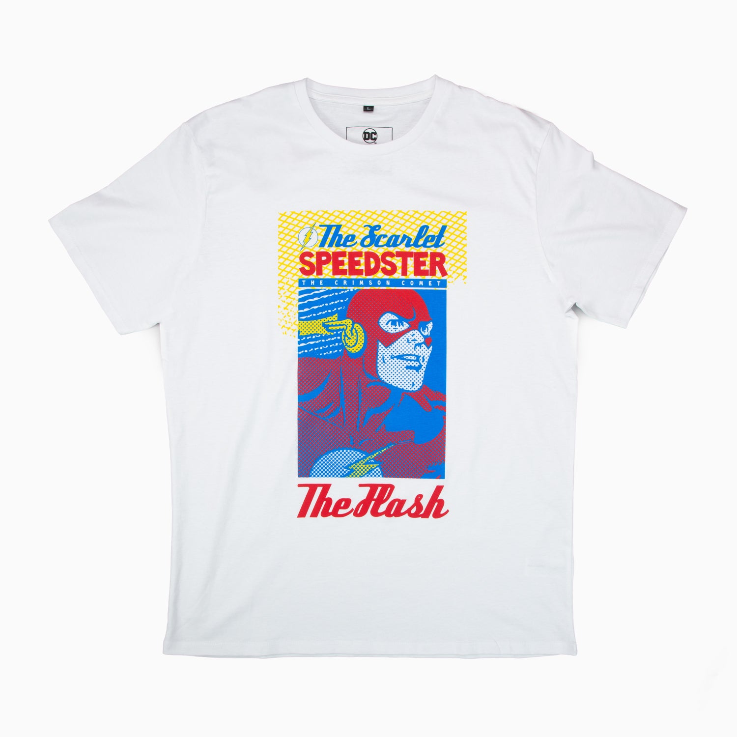 Polera Hombre  The Flash Caratula Blanco Dc Comics