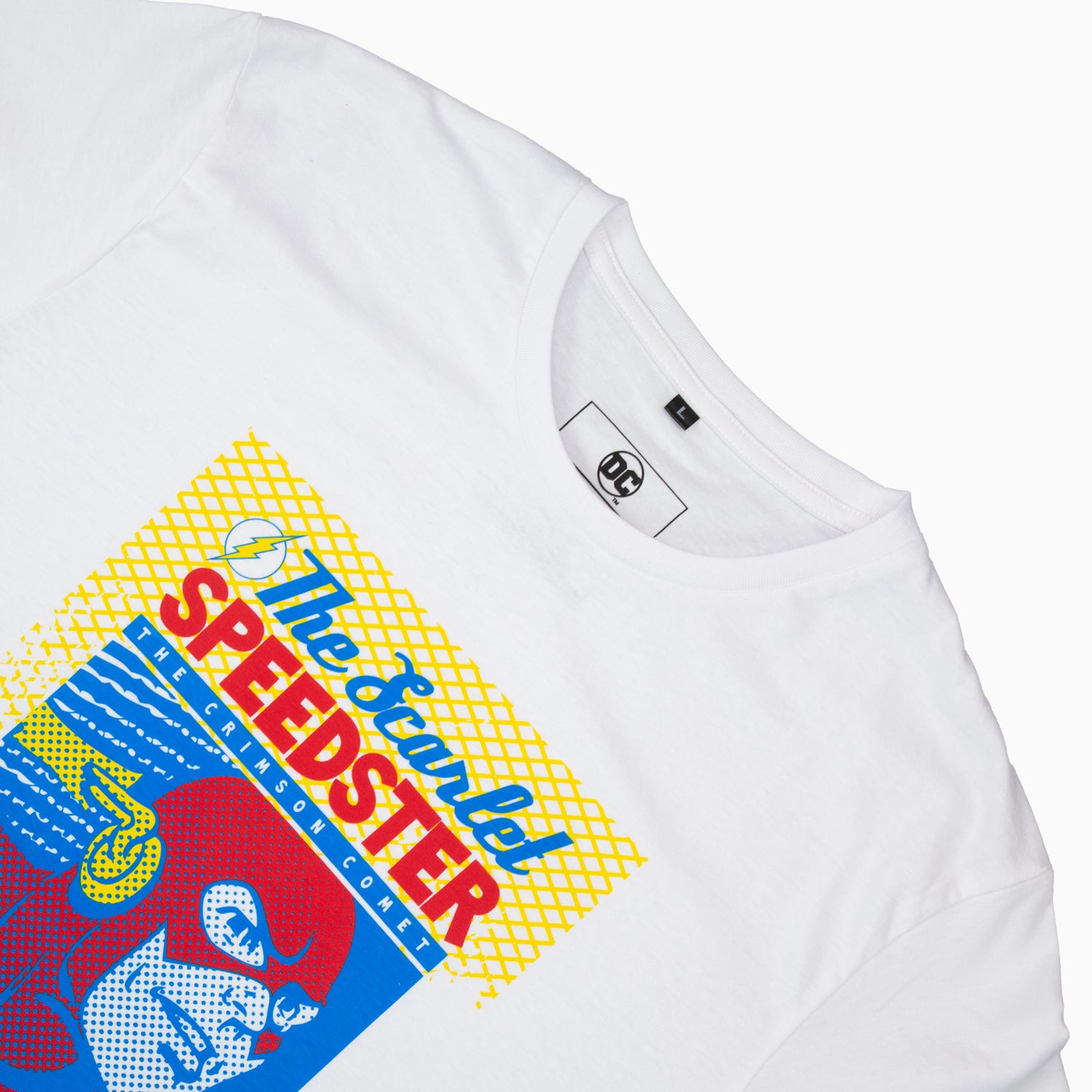 Polera Hombre  The Flash Caratula Blanco Dc Comics