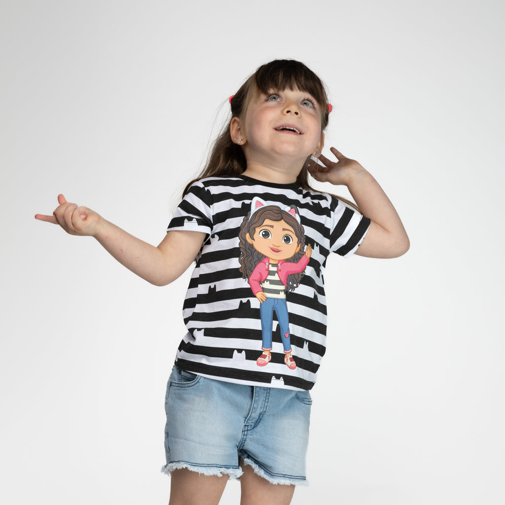 Polera Niña Cat Blanco Gabby Dollhouse