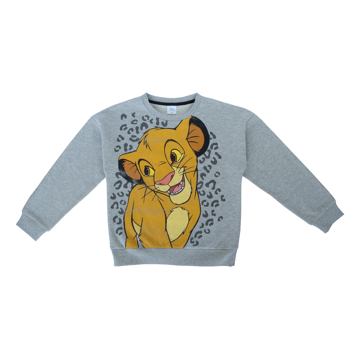 Poleron Niña Rey León Jugueton Gris Disney