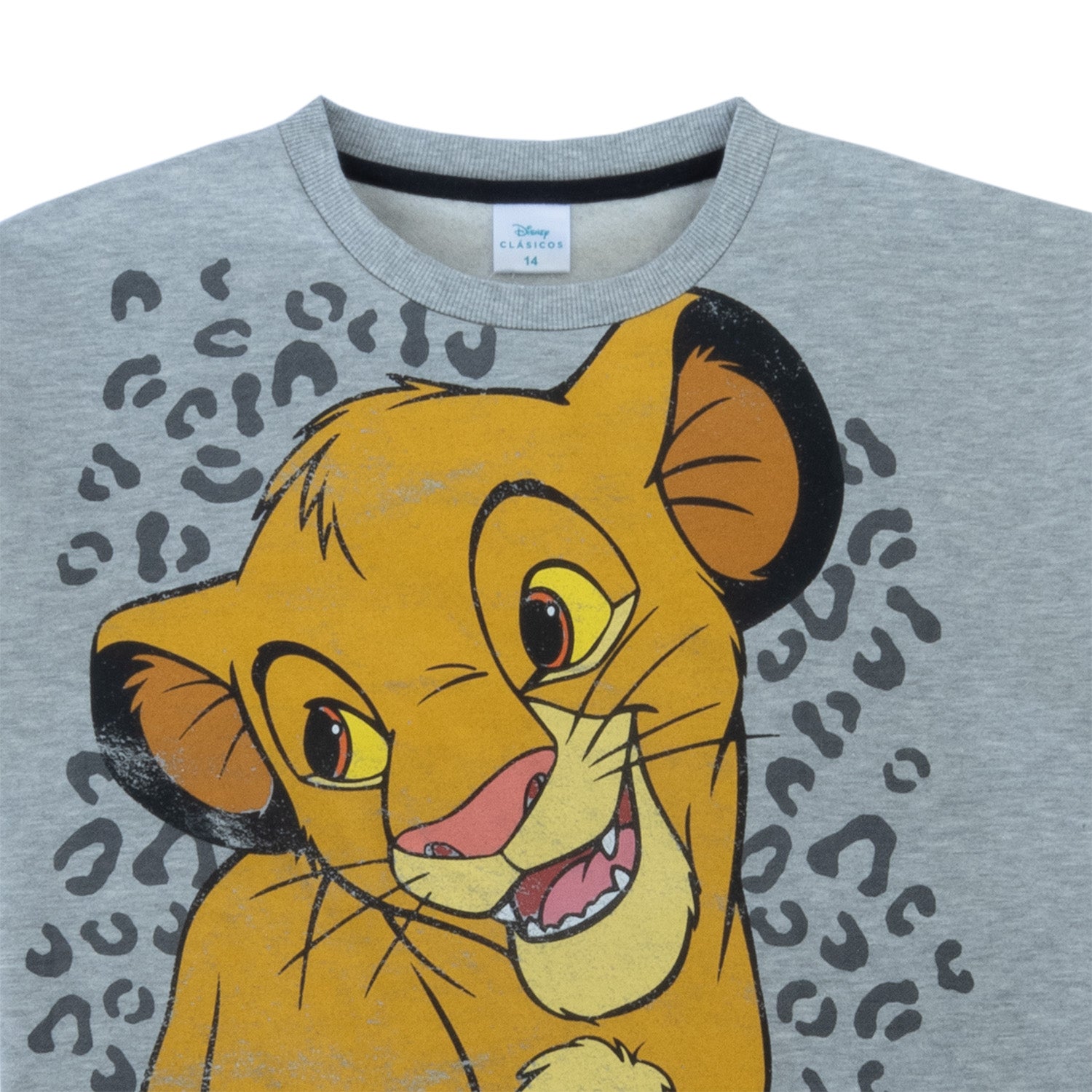 Poleron Niña Rey León Jugueton Gris Disney