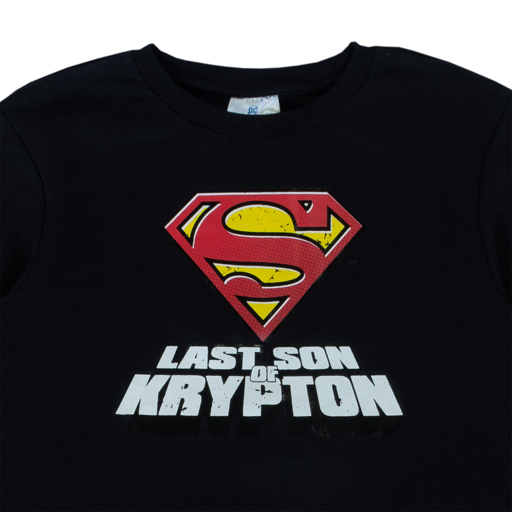 Poleron Niño Superman Last Son Negro DC Comics