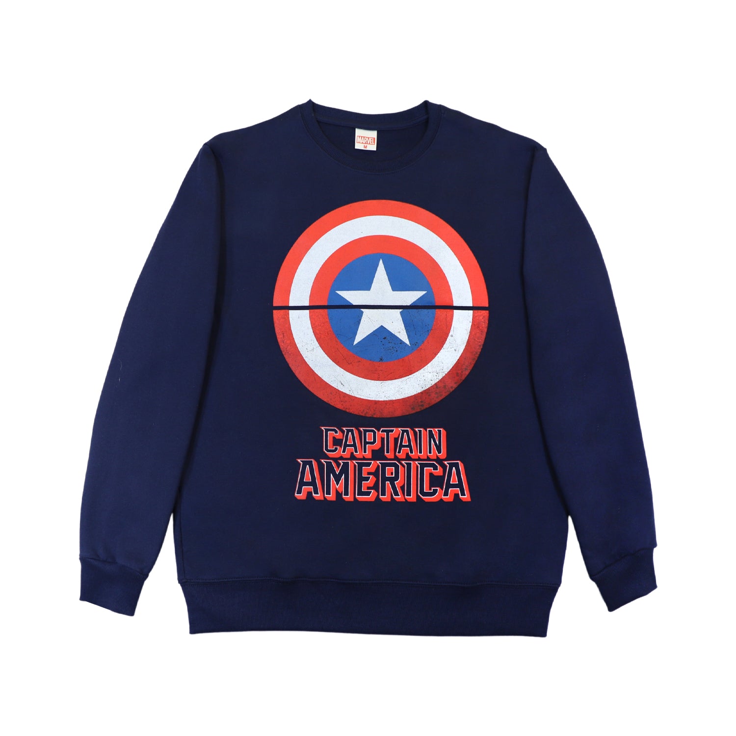 Poleron Hombre Capitan America Shield Azul Marvel