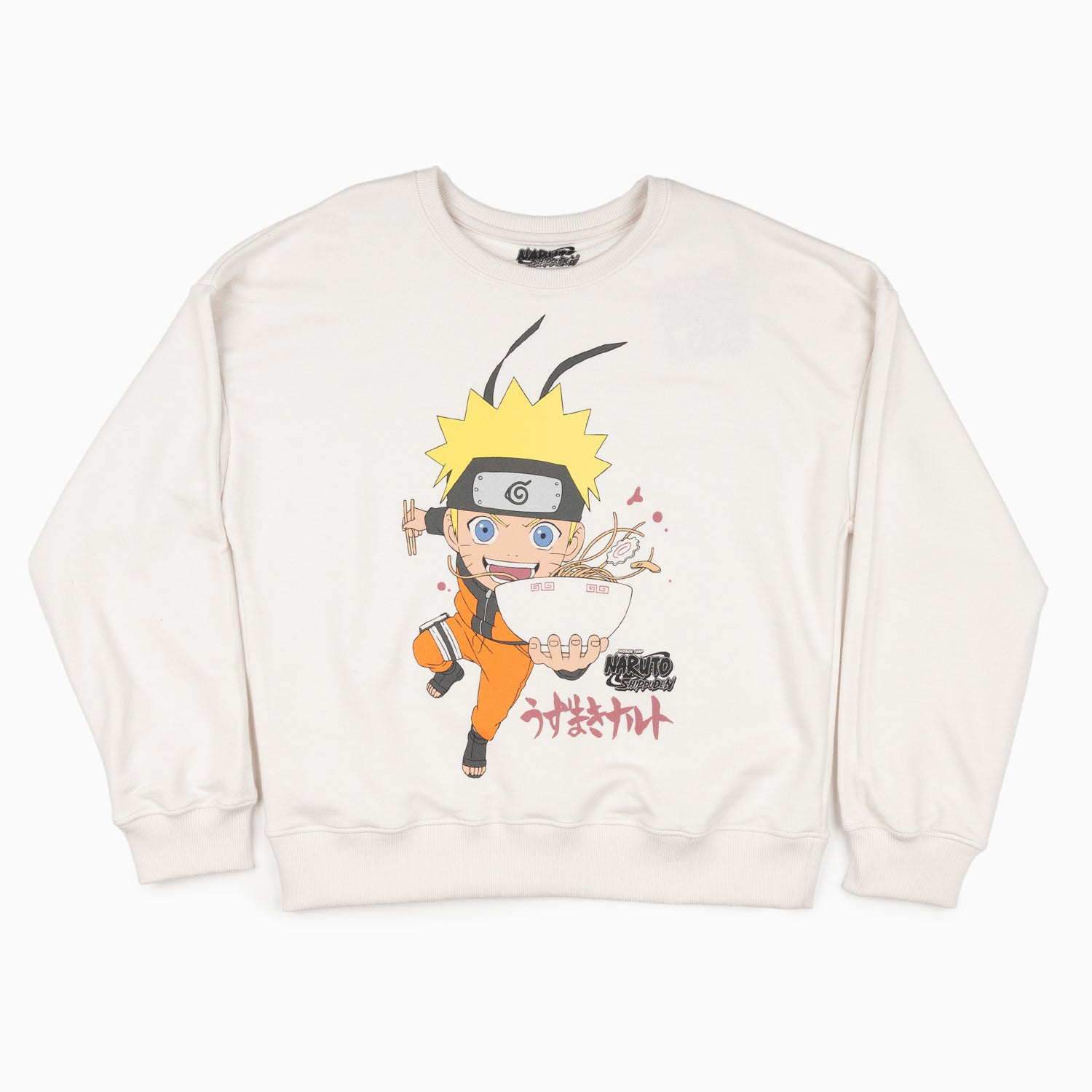 Poleron Niña Naruto Fideos Blanco Naruto