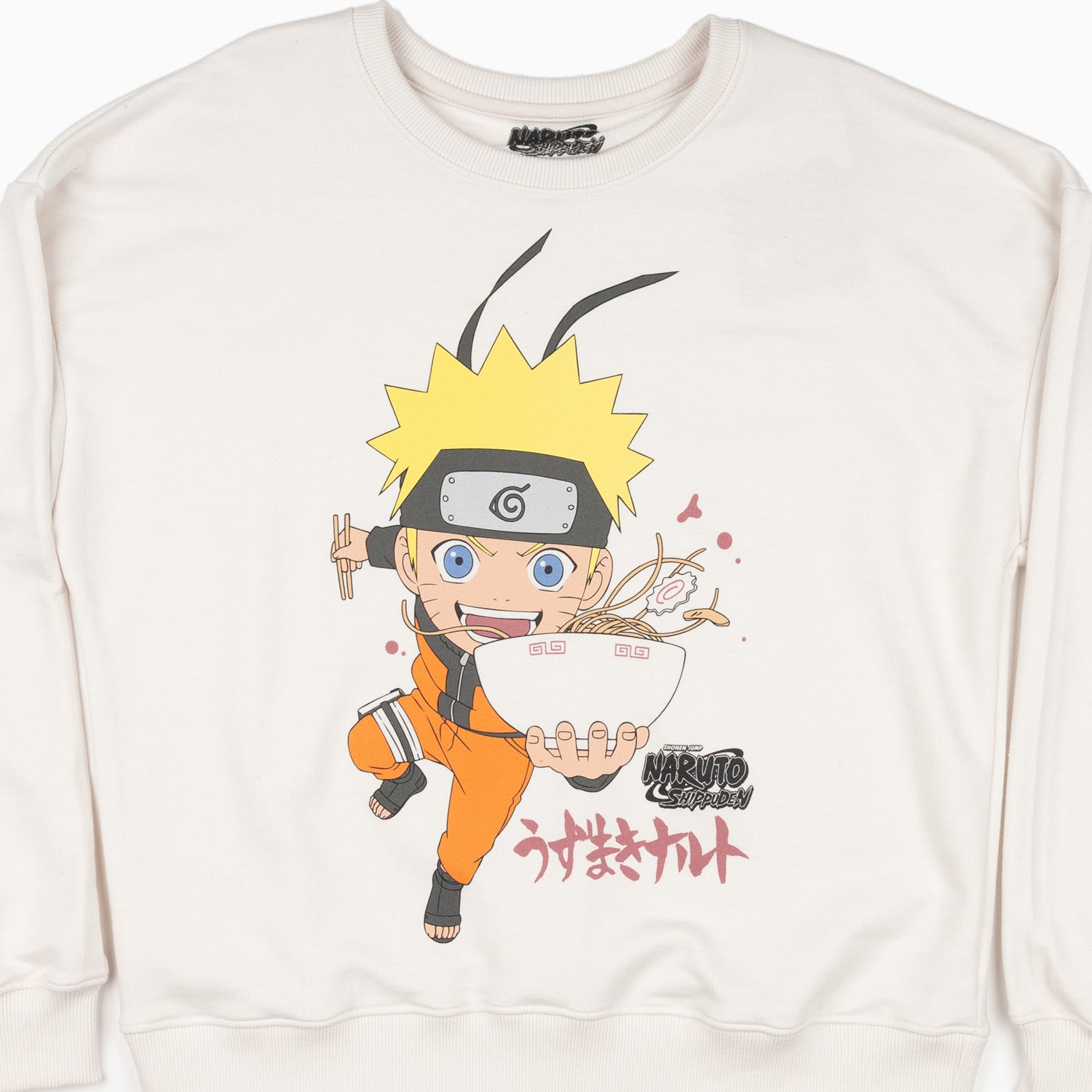 Poleron Niña Naruto Fideos Blanco Naruto