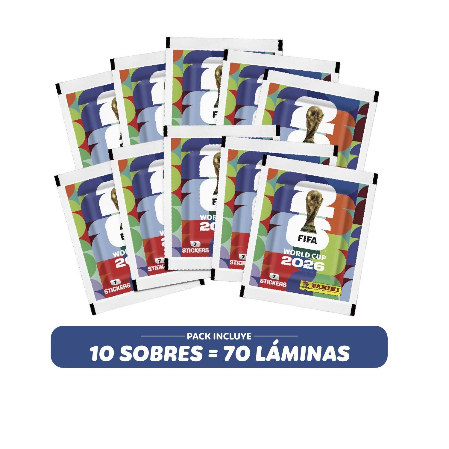 Pack 10 Sobres Láminas Mundial FIFA 2026 Panini