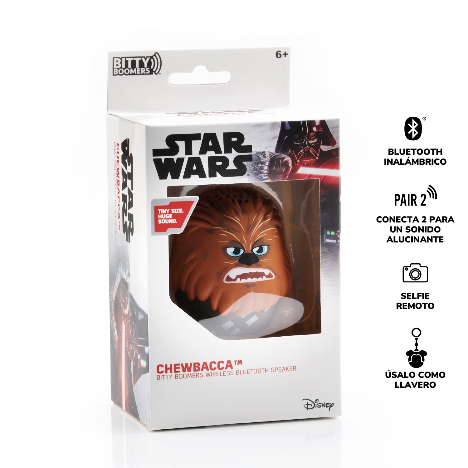 Parlante Bluetooth Portatil Chewbacca Star Wars Bitty Boomers - Parlantes Bluetooth Chile | The Brands Club cl
