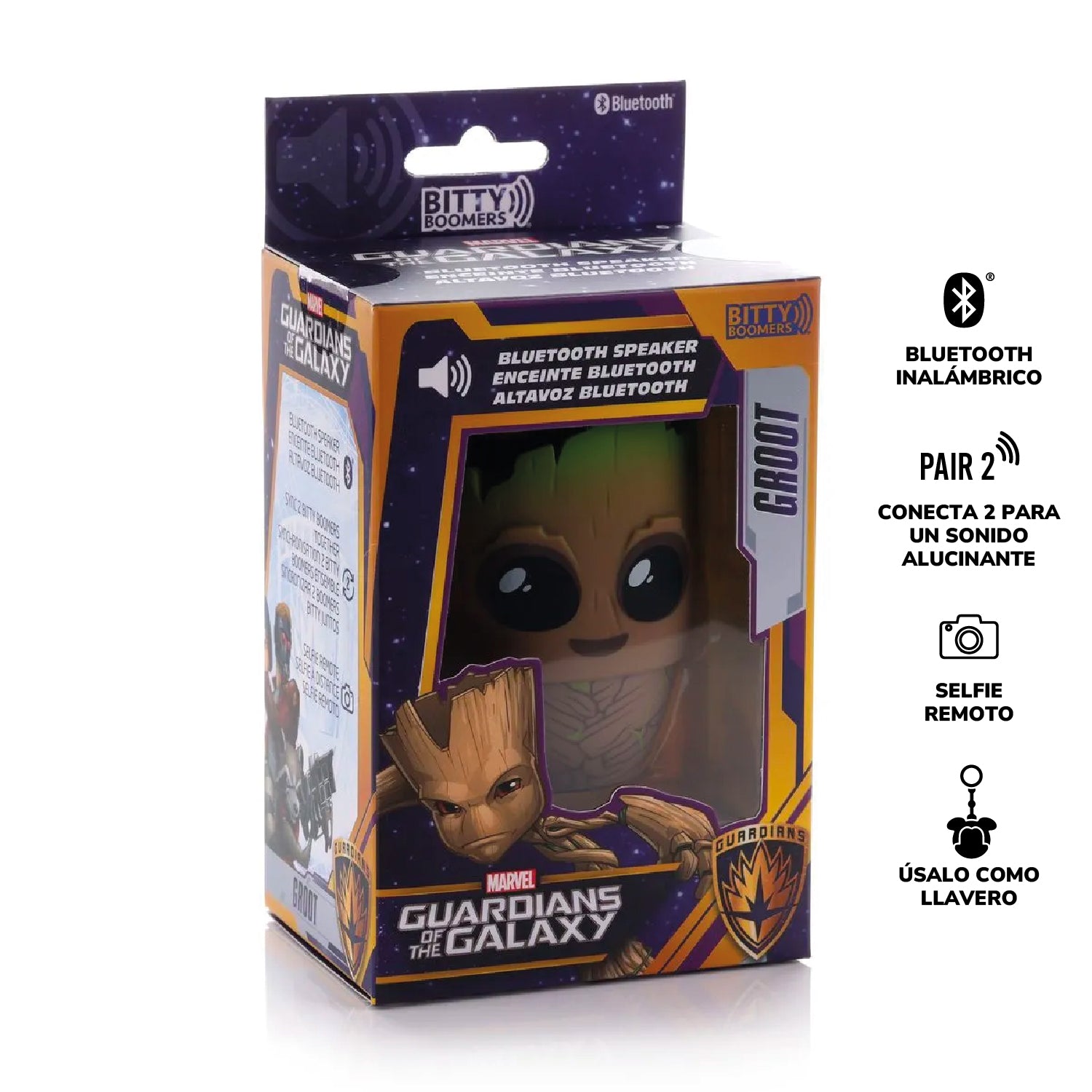 Parlante Bluetooth Portatil Groot Marvel Bitty Boomers