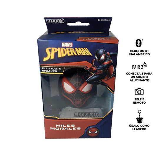 Parlante Bluetooth Portatil Miles Morales Marvel Bitty Boomers - Parlantes Bluetooth Chile | The Brands Club cl
