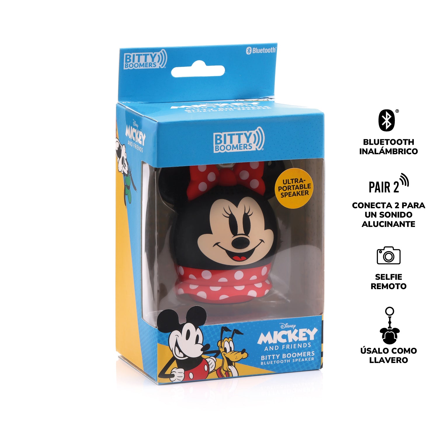 Parlante Bluetooth Portatil Mickey Mouse Disney Bitty Boomers