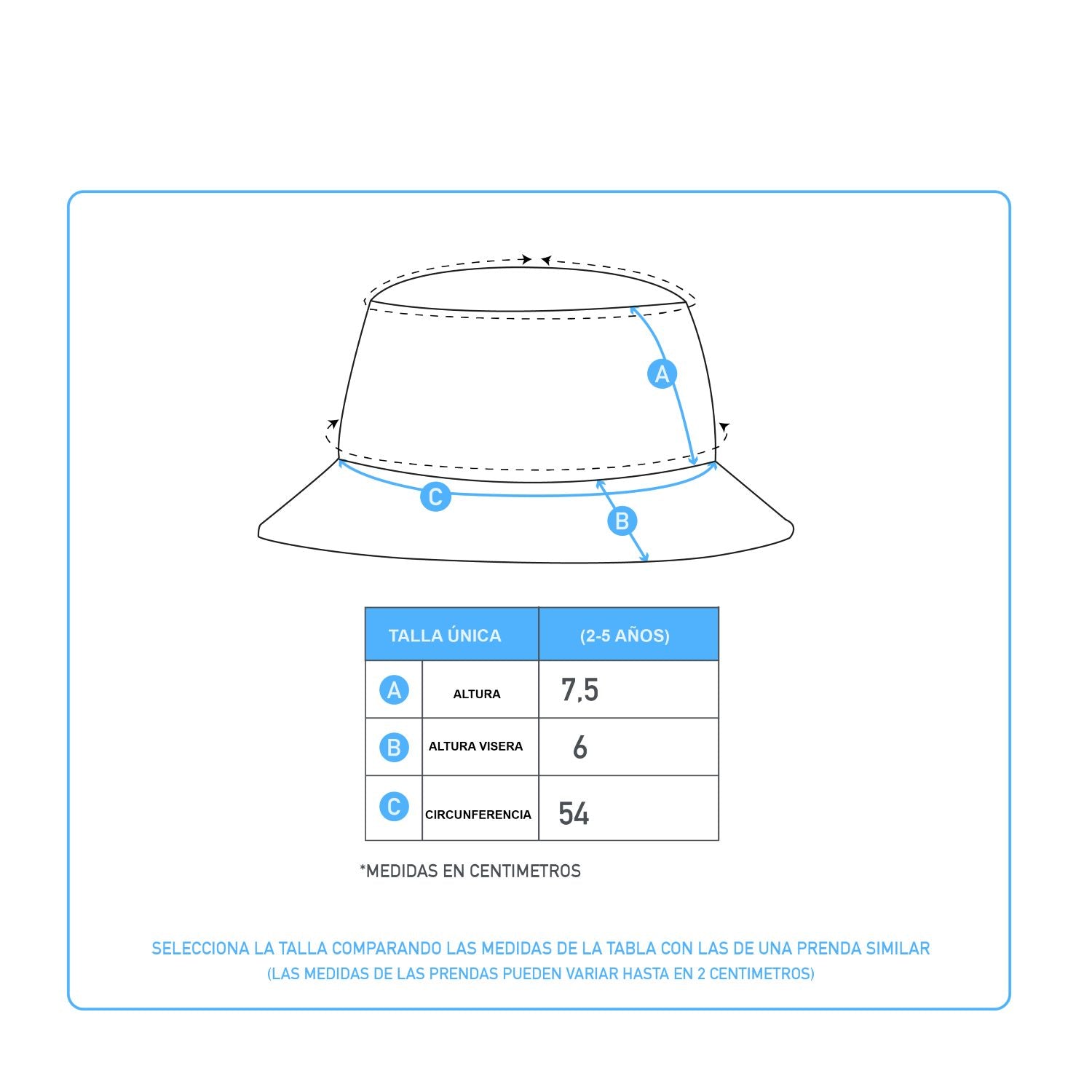 Gorro Bucket Niña Rayas Celeste Bluey - Buckets Chile | The Brands Club cl